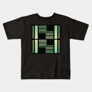 “Dimensional Levels” - V.6 Green - (Geometric Art) (Dimensions) - Doc Labs Kids T-Shirt